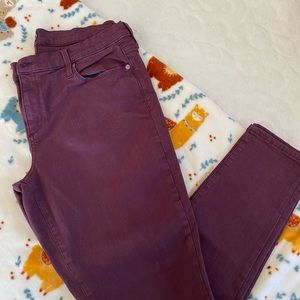 Gap burgundy skinny jeans